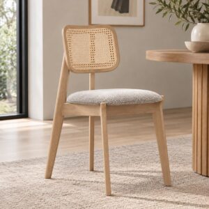 silla de comedor Oslo Sillas de comedor de madera sólida Silla de comedor con respaldo de ratán Silla de comedor moderna Chile Silla de madera negra para comedor Silla de comedor madera natural Comprar sillas de comedor online