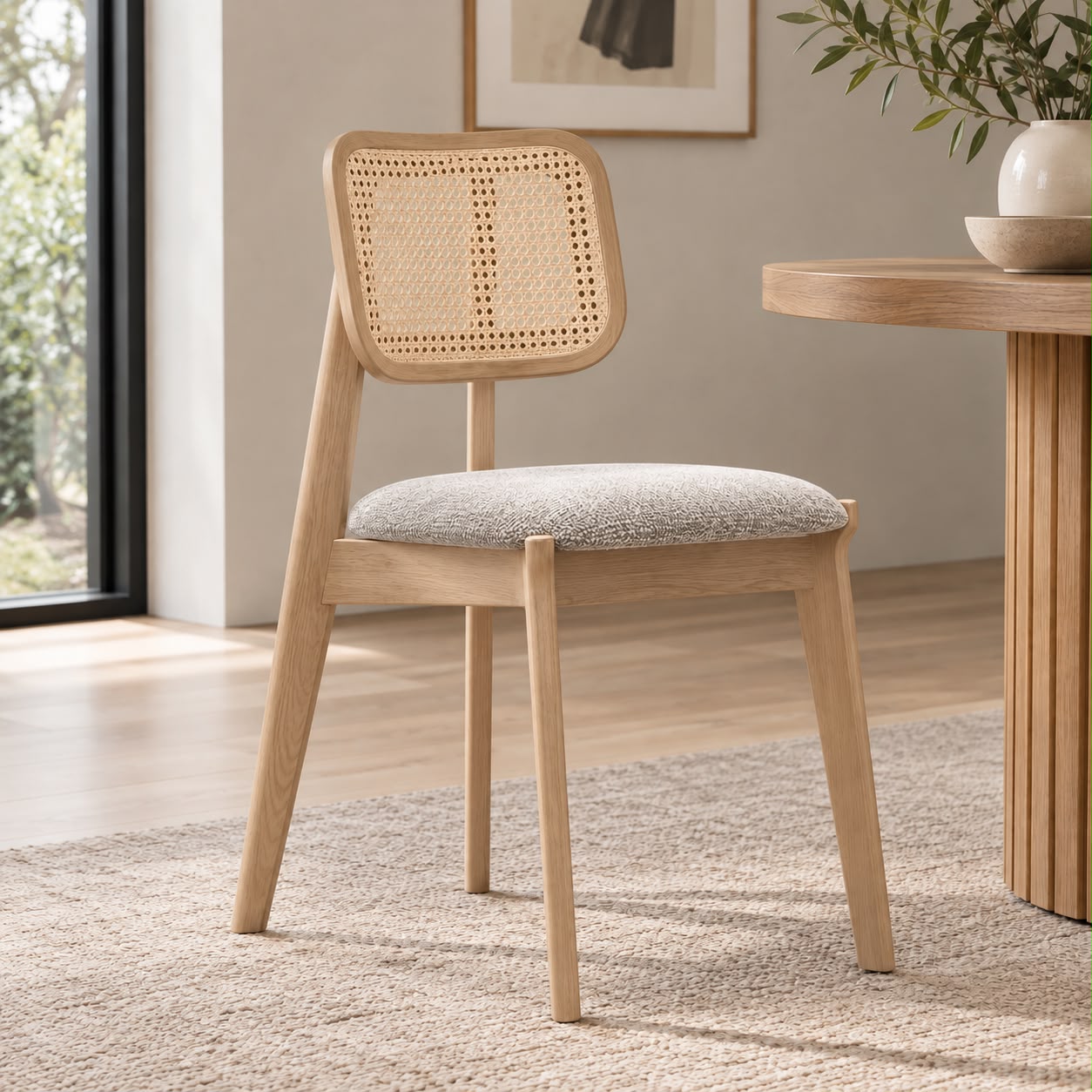 silla de comedor Oslo Sillas de comedor de madera sólida Silla de comedor con respaldo de ratán Silla de comedor moderna Chile Silla de madera negra para comedor Silla de comedor madera natural Comprar sillas de comedor online